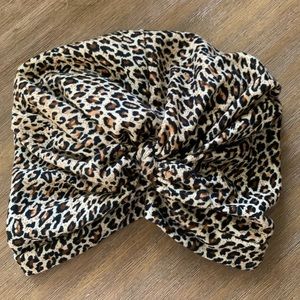 Leopard print turban